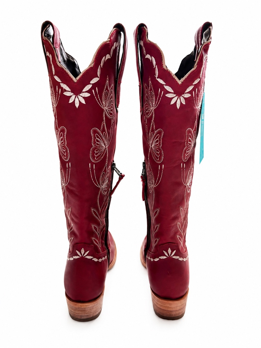LANE Sweet Memories Smoldering Ruby Knee High Western Boots Size 8 BNWT Box - Picture 9 of 16